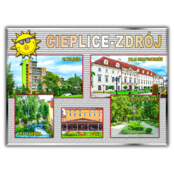 Magnes usztywniany 65x90 CIEPLICE-ZDRÓJ ul. Wolności, Pałac Schaffgotschów, Rzeka Kamienna, Tężnia,Miecze Piastowskie IV